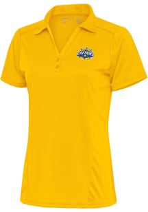Antigua Lake County Captains Womens Gold Tribute Short Sleeve Polo Shirt