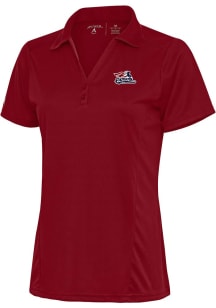 Antigua Somerset Patriots Womens Red Tribute Short Sleeve Polo Shirt