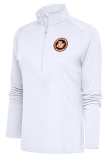 Antigua Bowling Green Womens White Tribute 1/4 Zip Pullover
