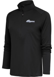 Antigua Columbus Clippers Womens Grey Tribute 1/4 Zip Pullover