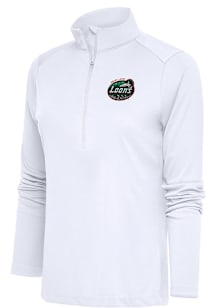 Antigua Great Lakes Loons Womens White Tribute Qtr Zip Pullover