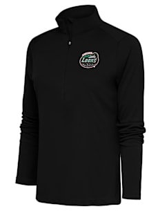 Antigua Great Lakes Loons Womens Black Tribute Qtr Zip Pullover
