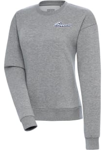 Antigua Columbus Clippers Womens Grey Victory Crew Sweatshirt