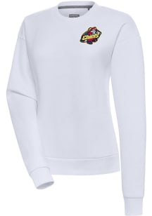 Antigua Peoria Chiefs Womens White Victory Crew Sweatshirt