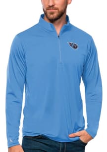 Antigua Tennessee Titans Mens Blue Tribute Long Sleeve 1/4 Zip Pullover