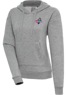 Antigua Cedar Rapids Kernels Womens Grey Victory Hooded Sweatshirt