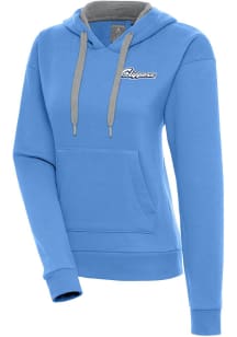 Antigua Columbus Clippers Womens Light Blue Victory Hooded Sweatshirt