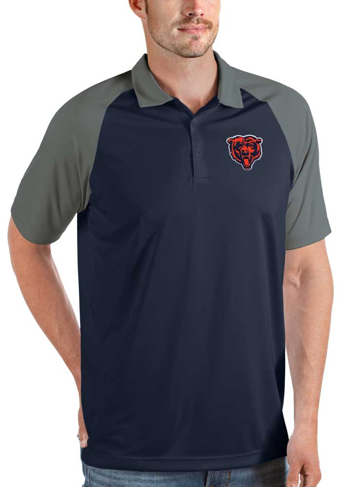 Men's Antigua Navy Chicago Bears Compass Polo