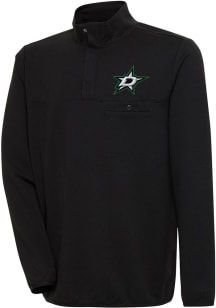 Antigua Dallas Stars Mens Black Steamer Long Sleeve 1/4 Zip Pullover