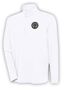Antigua Philadelphia Union Mens White Hunk Long Sleeve 1/4 Zip Pullover