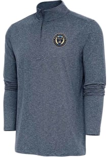 Antigua Philadelphia Union Mens Navy Blue Hunk Long Sleeve 1/4 Zip Pullover