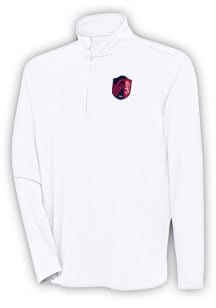 Antigua St Louis City SC Mens White Hunk Long Sleeve 1/4 Zip Pullover