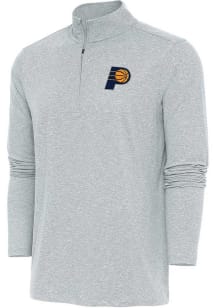 Antigua Indiana Pacers Mens Grey Hunk Long Sleeve 1/4 Zip Pullover