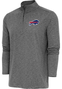 Antigua Buffalo Bills Mens Black Hunk Long Sleeve Qtr Zip Pullover