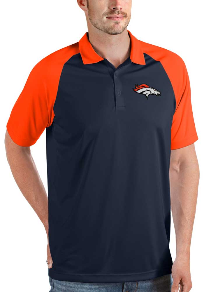 Denver Broncos Antigua Legacy Pique Polo - Navy