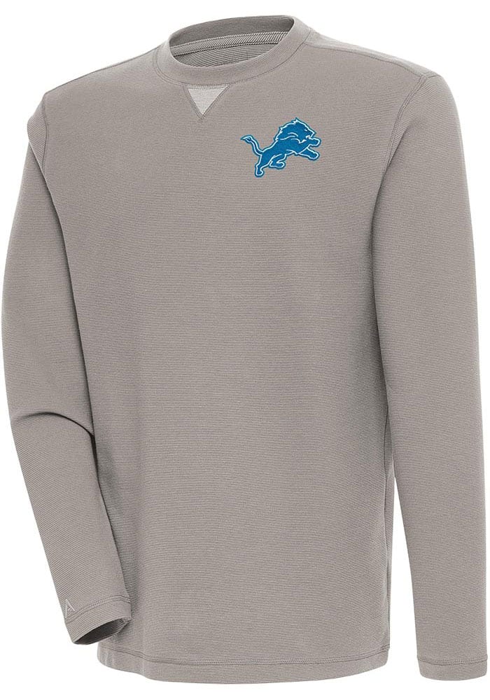 Detroit Lions Womens Blue Leg Whip Crew Sweatshirt