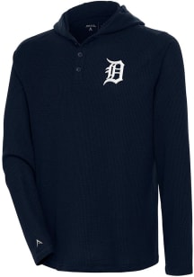 Antigua Detroit Tigers Mens Navy Blue Strong Hold Long Sleeve Hoodie