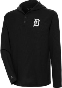 Antigua Detroit Tigers Mens Black Strong Hold Long Sleeve Hoodie