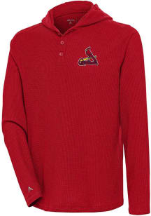 Antigua St Louis Cardinals Mens Red Strong Hold Long Sleeve Hoodie