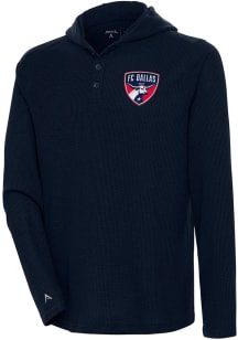Antigua FC Dallas Mens Navy Blue Strong Hold Long Sleeve Hoodie