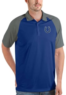 Antigua Indianapolis Colts Mens Blue Nova Short Sleeve Polo