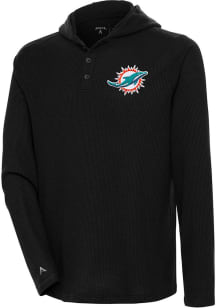 Antigua Miami Dolphins Mens Black Strong Hold Long Sleeve Hoodie