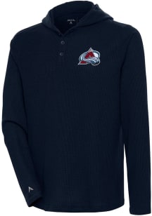 Antigua Colorado Avalanche Mens Navy Blue Strong Hold Long Sleeve Hoodie