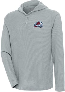 Antigua Colorado Avalanche Mens Grey Strong Hold Long Sleeve Hoodie