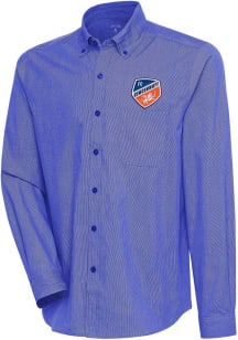 Antigua FC Cincinnati Mens Blue Compression Long Sleeve Dress Shirt