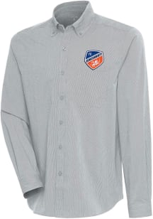 Antigua FC Cincinnati Mens Grey Compression Long Sleeve Dress Shirt