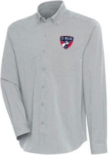Antigua FC Dallas Mens Grey Compression Long Sleeve Dress Shirt