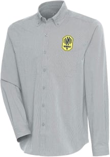 Antigua Nashville SC Mens Grey Compression Long Sleeve Dress Shirt