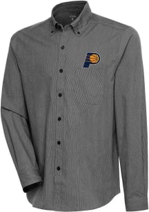 Antigua Indiana Pacers Mens Black Compression Long Sleeve Dress Shirt