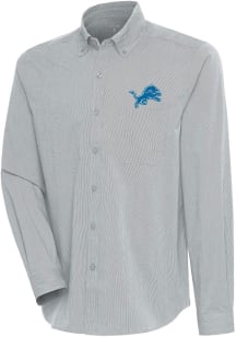 Antigua Detroit Lions Mens Grey Compression Long Sleeve Dress Shirt