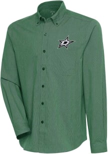 Antigua Dallas Stars Mens Green Compression Long Sleeve Dress Shirt