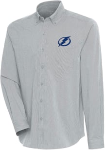 Antigua Tampa Bay Lightning Mens Grey Compression Long Sleeve Dress Shirt