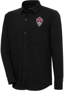 Antigua Colorado Rapids Mens Black Steamer Shacket Long Sleeve Dress Shirt
