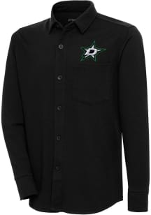 Antigua Dallas Stars Mens Black Steamer Shacket Long Sleeve Dress Shirt