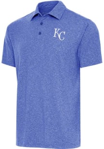 Antigua Kansas City Royals Mens Blue Par 3 Short Sleeve Polo