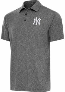 Antigua New York Yankees Mens Black Par 3 Short Sleeve Polo