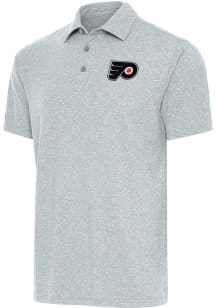 Antigua Philadelphia Flyers Mens Grey Par 3 Short Sleeve Polo