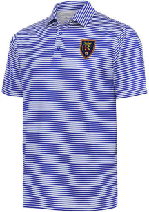 Antigua Real Salt Lake Mens Blue Skills Short Sleeve Polo