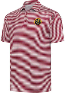Antigua Denver Nuggets Mens Red Skills Short Sleeve Polo