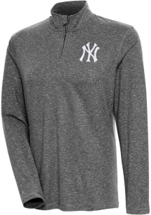Antigua NY Yankees Womens Black Confront 1/4 Zip Pullover