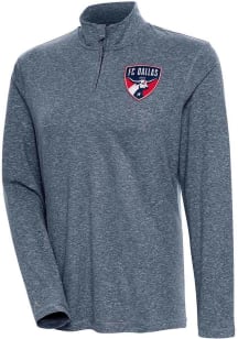 Antigua FC Womens Navy Blue Confront 1/4 Zip Pullover