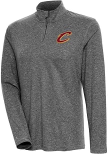 Antigua Cleveland Cavaliers Womens Black Confront 1/4 Zip Pullover