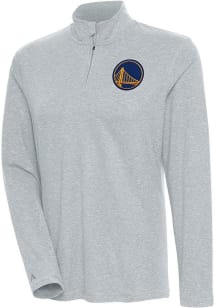 Antigua Golden State Womens Grey Confront 1/4 Zip Pullover