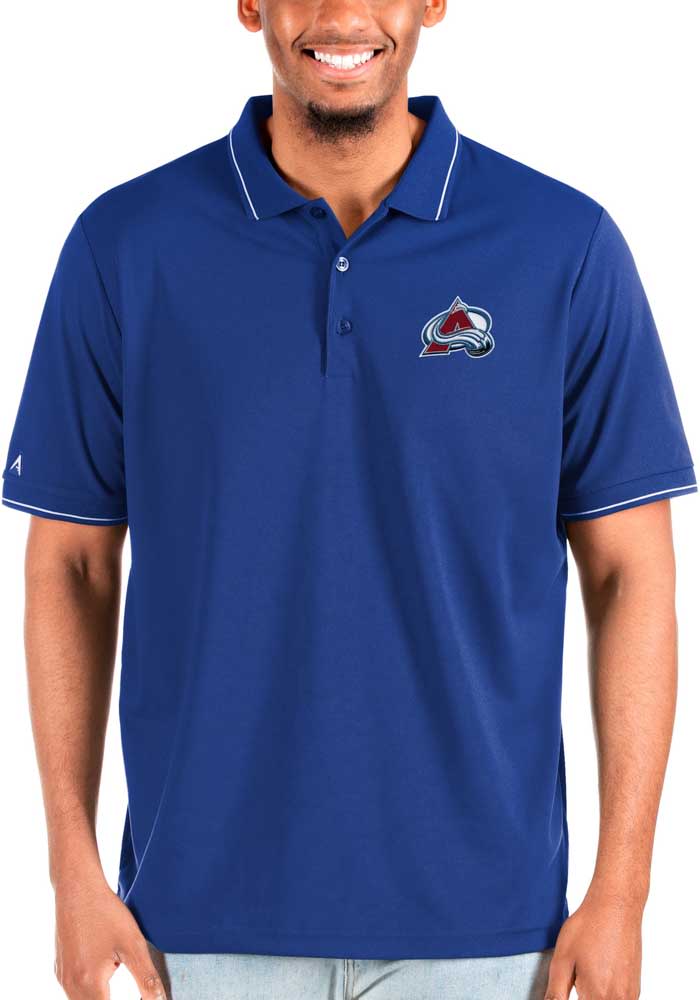 Antigua Colorado Avalanche Mens Blue Affluent Polo Big and Tall Polos Shirt