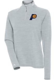 Antigua Indiana Pacers Womens Grey Milo 1/4 Zip Pullover