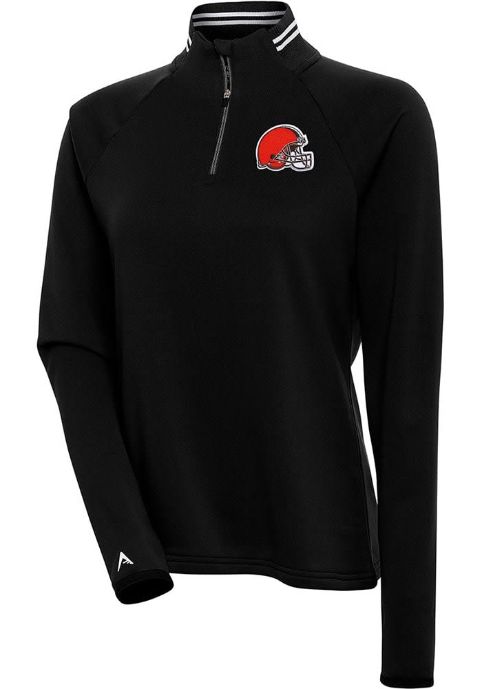 Antigua NFL Cleveland Browns Women's Milo 1/4 Zip Pullover, Gray, Medium